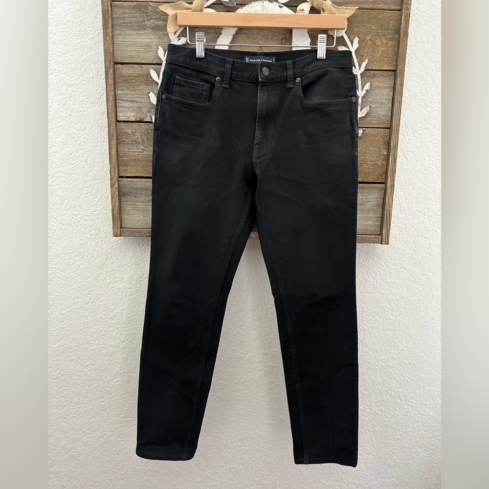 Everlane uniform The Slim Jean‎ black stretch denim pants size 32 x 30